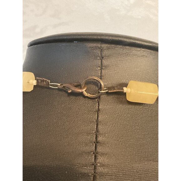 Handcrafted Beaded Necklace With Natural Stone Pendant - Picture 3 of 4